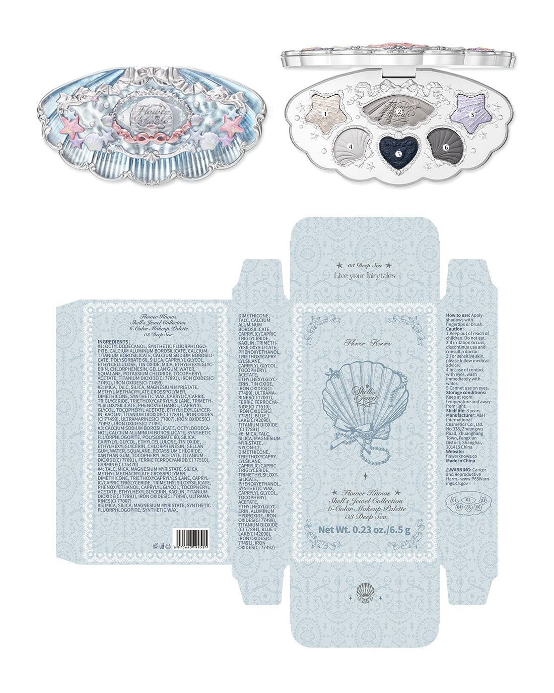 Deniz Mücevheri 6'lı Far Paleti